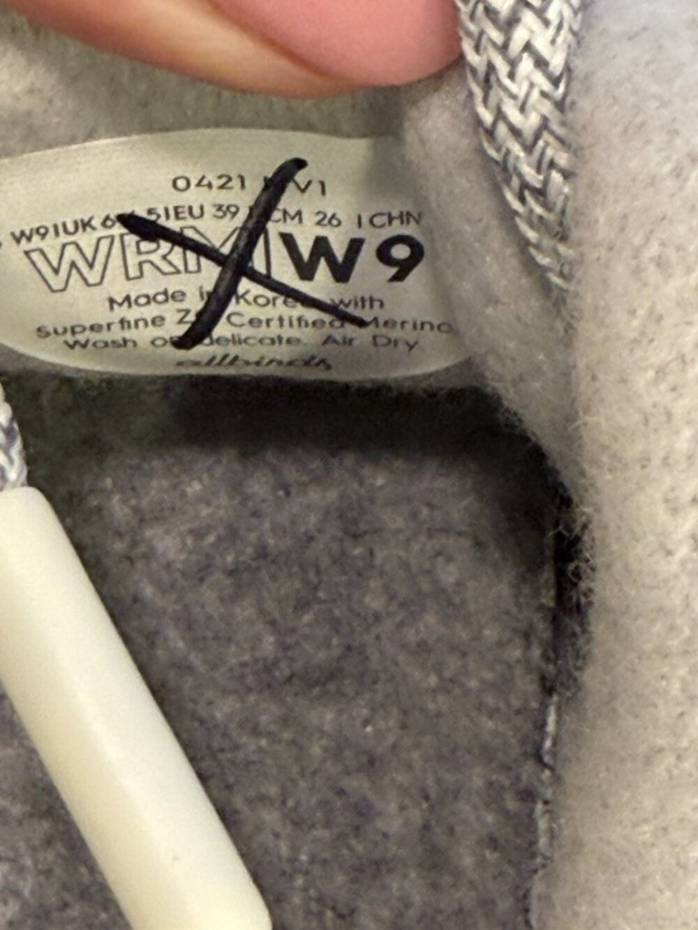 Allbirds Women's Gray Wool Runner Sneaker Size 9 NEW - Picture 10 of 10